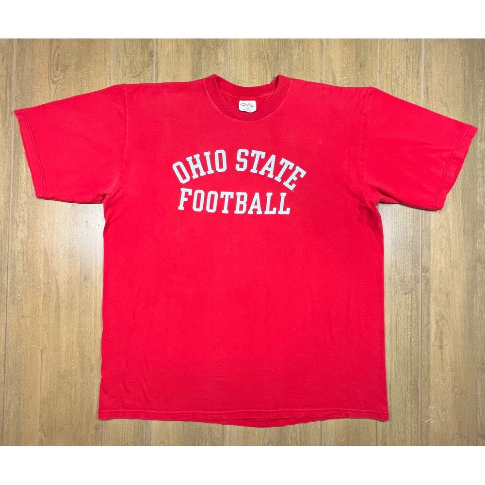 Cotton Exchange Ohio State Football Red Graphic T-Shirt Mens XXL Made in USA - Picture 2 of 9